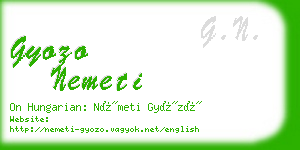 gyozo nemeti business card